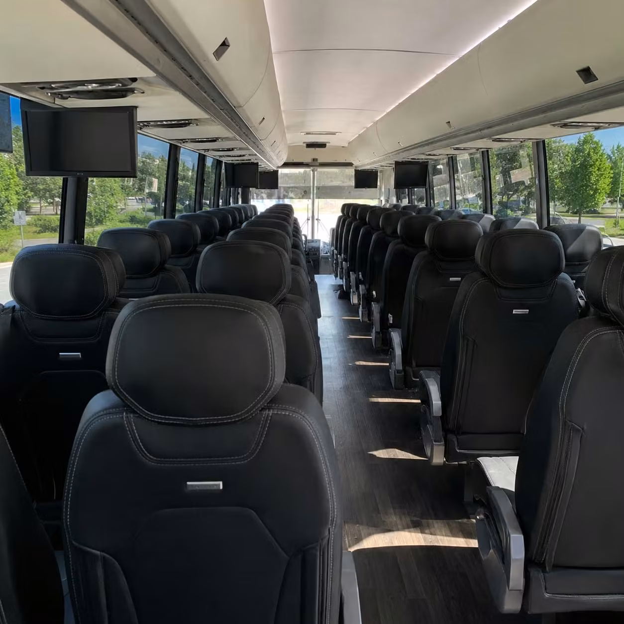 new braunfels charter bus rental interior